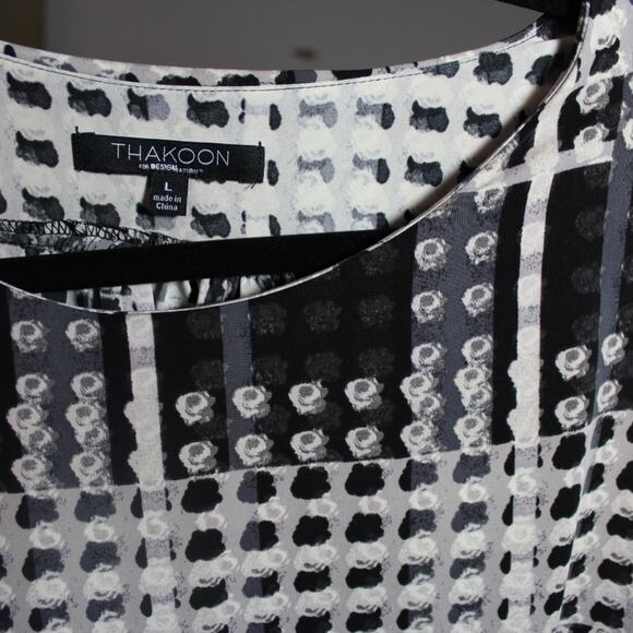 Thakoon Tunic Mini Dress Black and White Large - Picture 4 of 4